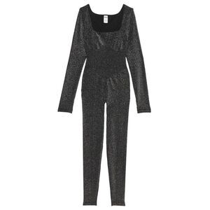 NWT Victoria's Secret Pink Long Sleeve Onesie Glitter Bling One Piece Holiday